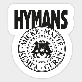 The Hymans classic black logo in new design Sticker